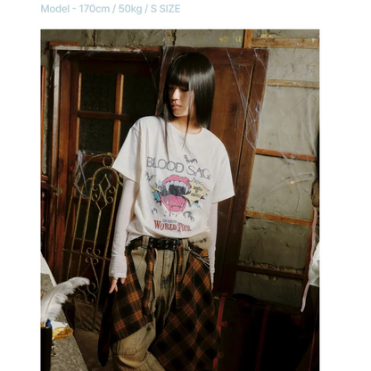 ENHYPEN - BLOOD SAGA WORLD TOUR OFFICIAL MD S/S T-SHIRT (WHITE) (2 SIZES)