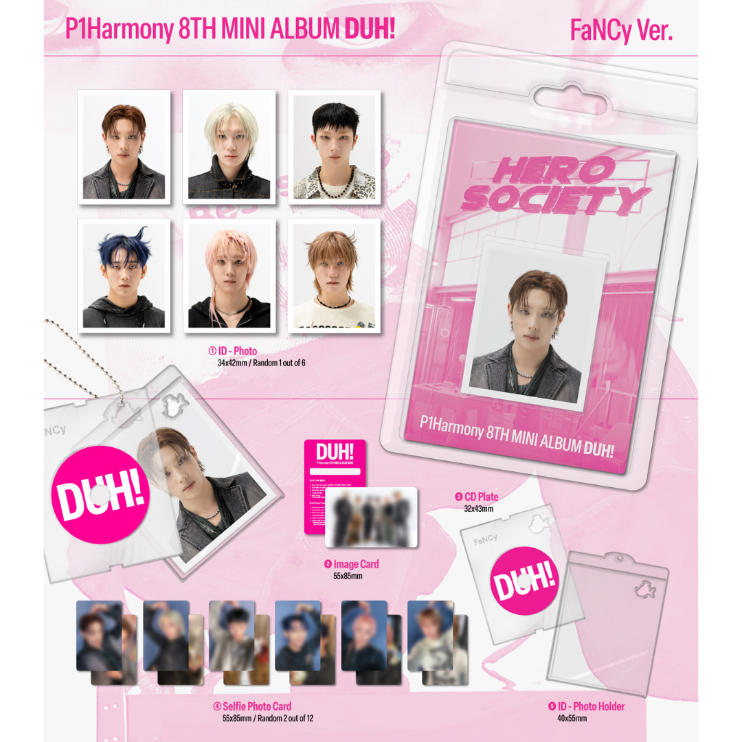 (PRE-ORDER) P1HARMONY - 8TH MINI ALBUM [DUH!] FANCY VER. (6 VERSIONS) RANDOM - LightUpK