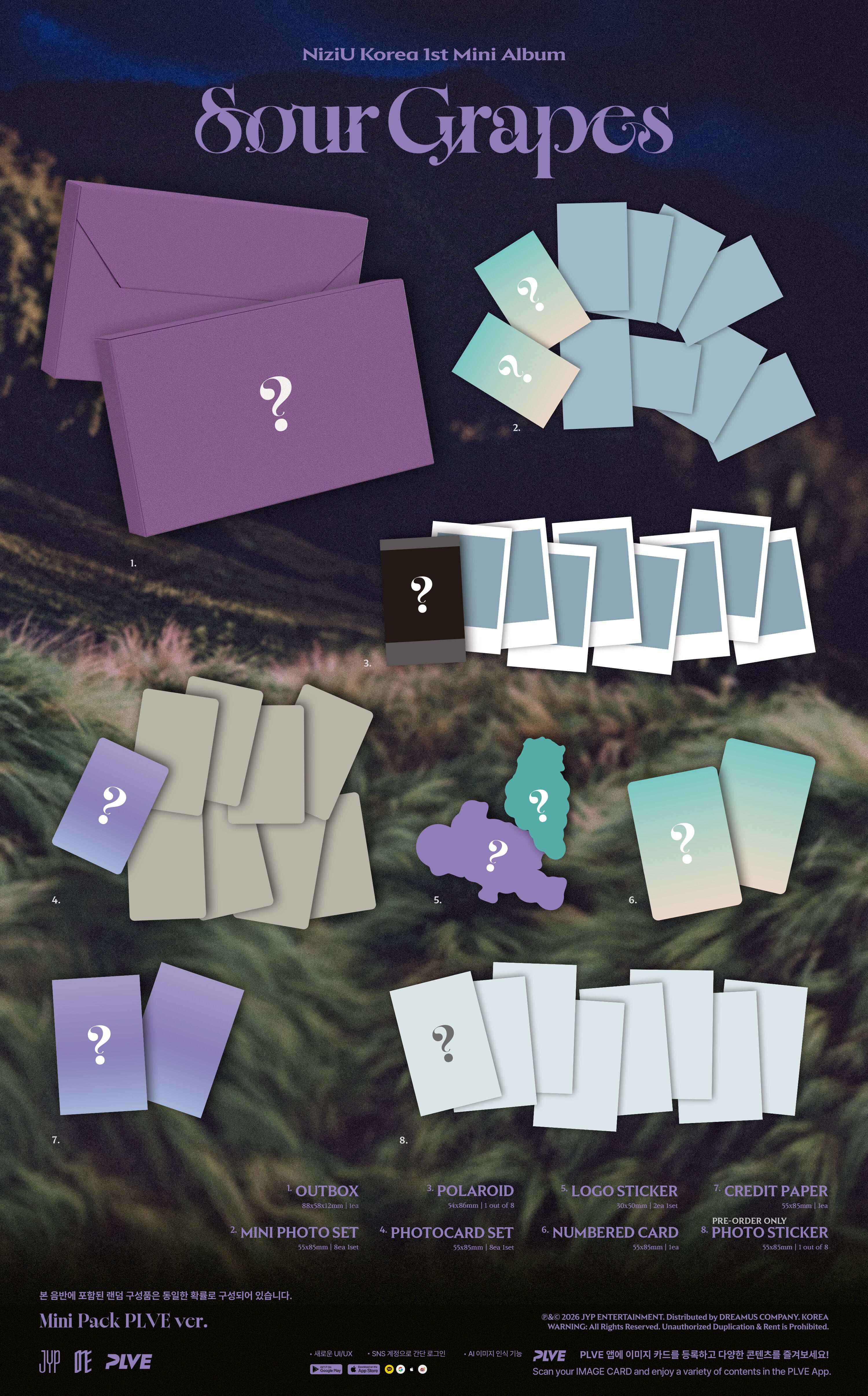(PRE-ORDER) NIZIU - 1ST MINI ALBUM [SOUR GRAPES] MINI PACK PLVE VER.
