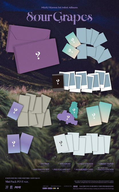 (PRE-ORDER) NIZIU - 1ST MINI ALBUM [SOUR GRAPES] MINI PACK PLVE VER.