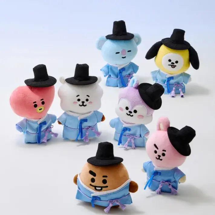 (PRE-ORDER) BT21 - BT21 PLUSH KEYRING K-SEONBI (7 VERSIONS) - LightUpK
