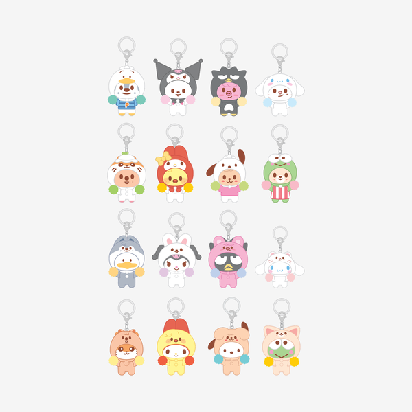 (PRE-ORDER) STRAY KIDS - SECRET FLOCKED FIGURE KEYRING (CHEER UP Ver.) - SKZOO X SANRIO CHARACTERS (16 VERSIONS) RANDOM