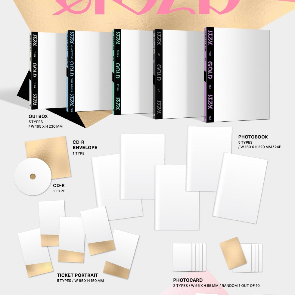 (PRE-ORDER) ITZY - [GOLD] DIGIPACK VER. (5 VERSIONS) RANDOM