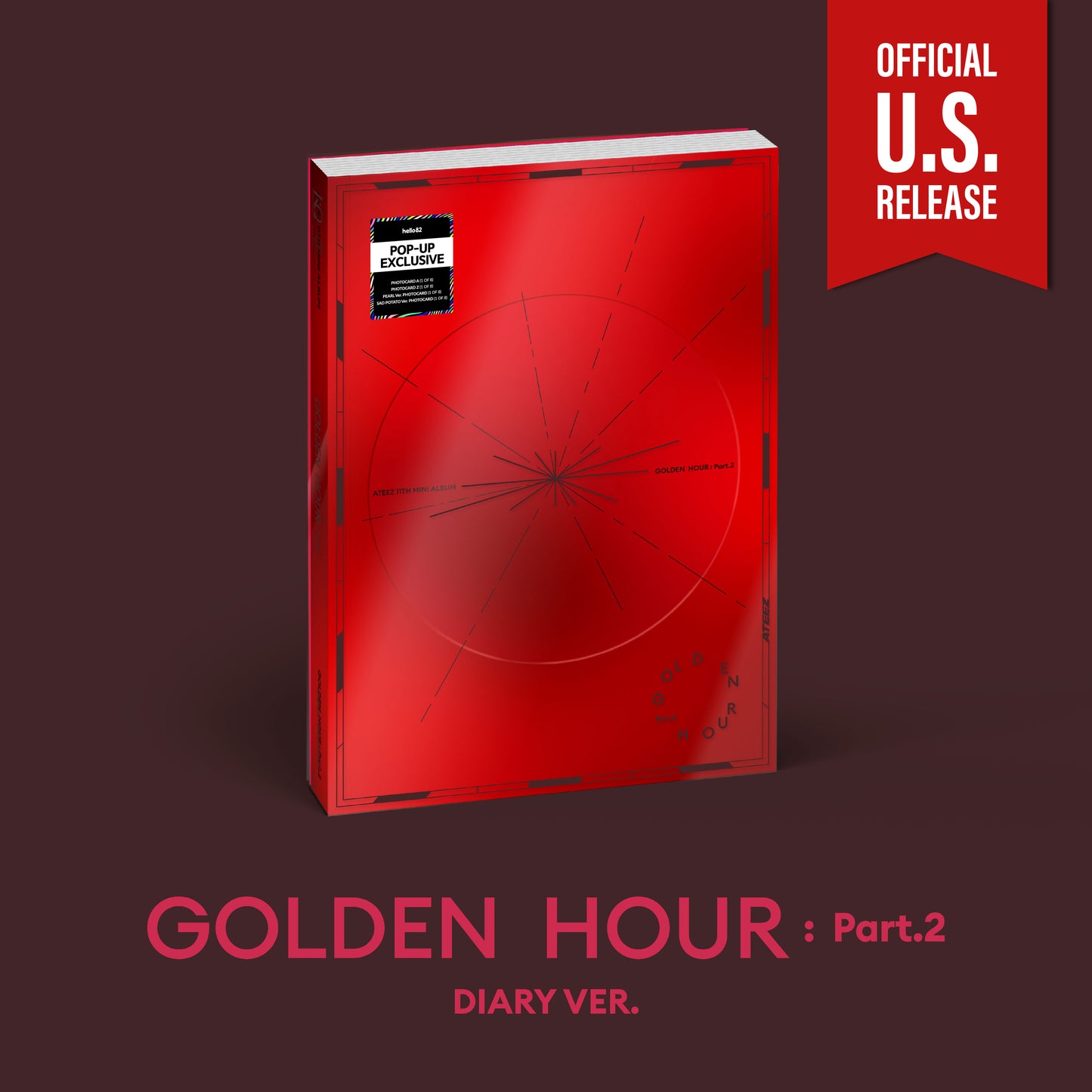 (PRE-ORDER) [HELLO82] [POP-UP EXCLUSIVE] ATEEZ - GOLDEN HOUR : PART 2 (3 VERSIONS)