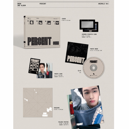 ONEW - 2ND ALBUM [PERCENT] (DIGIPACK VER.) (2 VERSIONS) - LightUpK