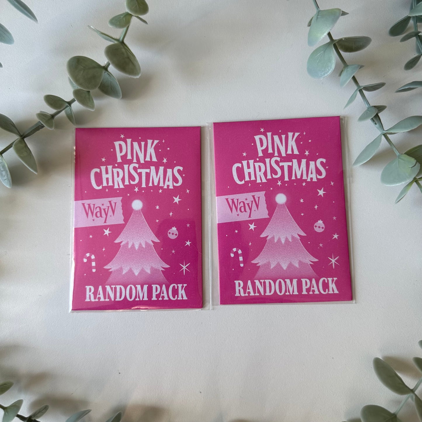 (2 PACK) WAYV - PINK CHRISTMAS RANDOM PACK SM TRADING CARDS