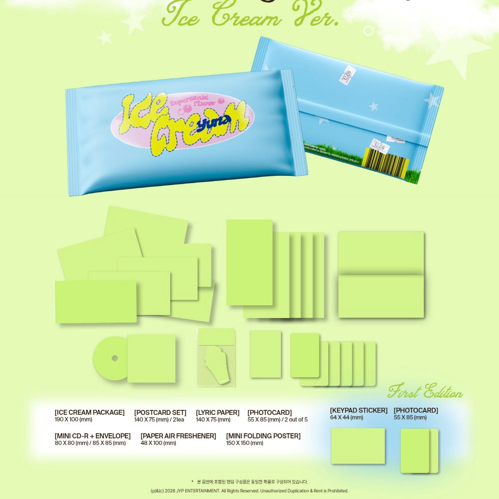 (PRE-ORDER) YUNA (ITZY) - 1ST MINI ALBUM [ICE CREAM] ICE CREAM VER. - LightUpK