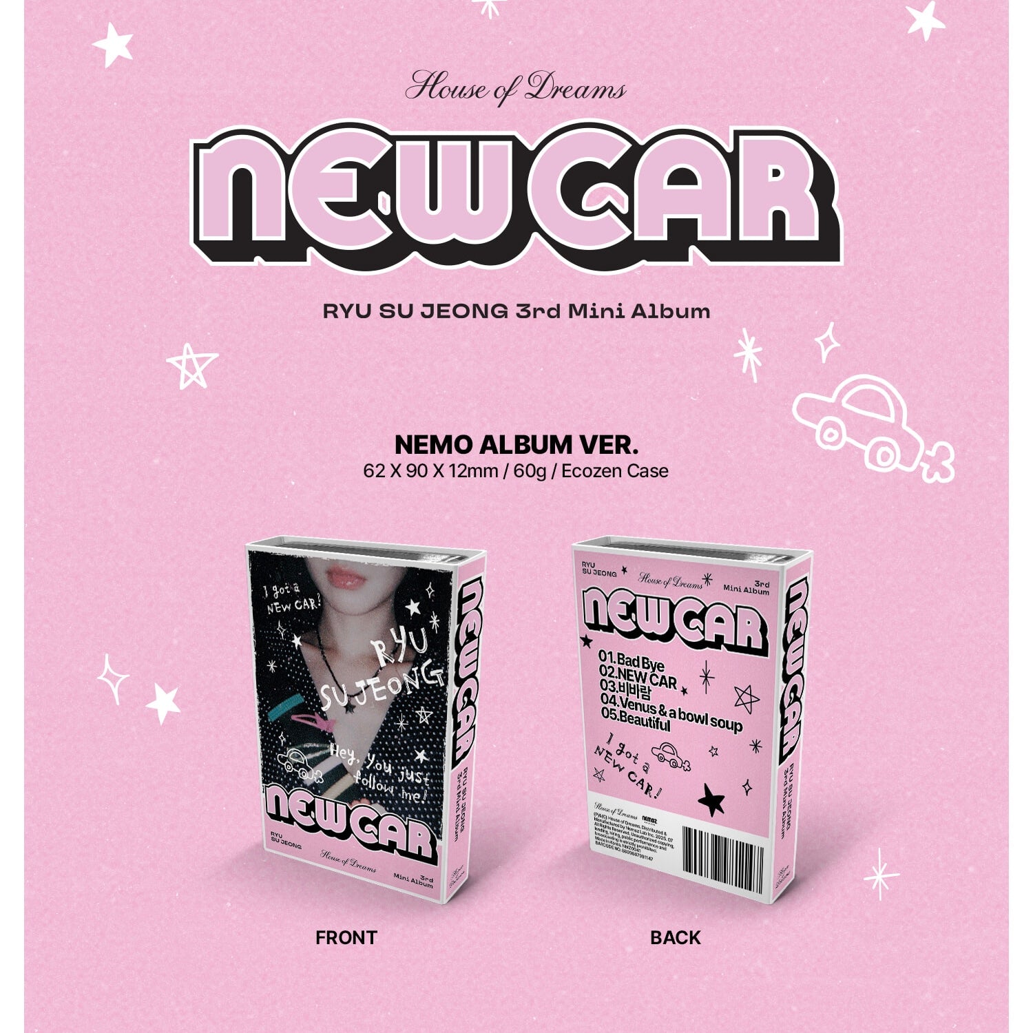 RYU SU JEONG - 3RD MINI ALBUM [NEW CAR] - LightUpK