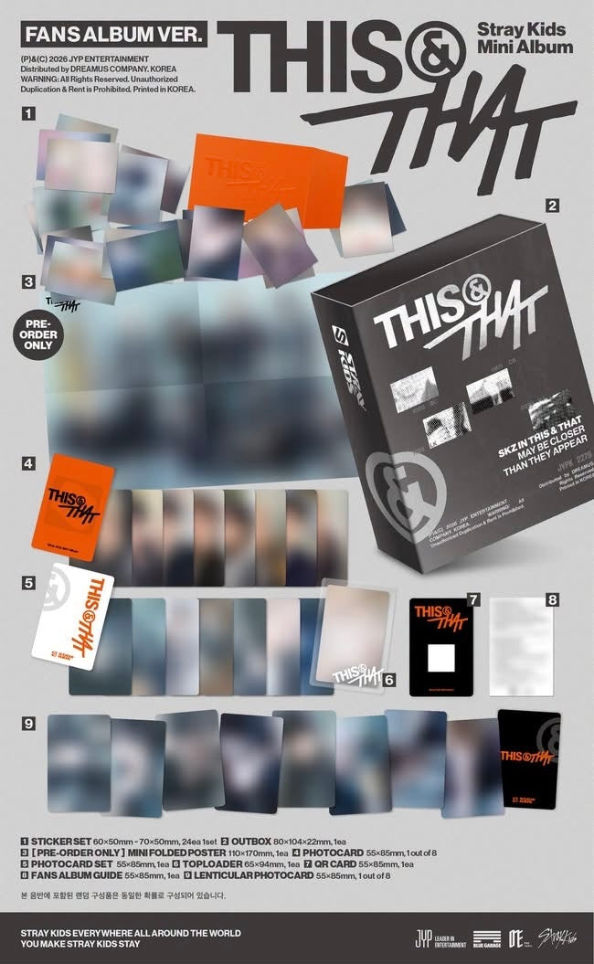 (PRE-ORDER) STRAY KIDS - THIS & THAT (FANS ALBUM VER.)