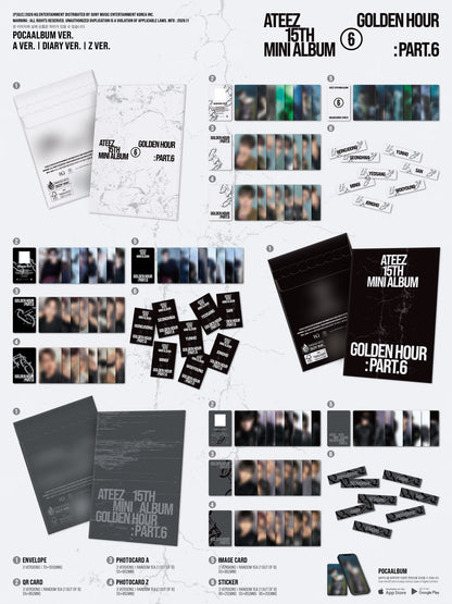 (PRE-ORDER) ATEEZ - GOLDEN HOUR : PART.6 (POCAALBUM VER.) (3 VERSIONS) RANDOM