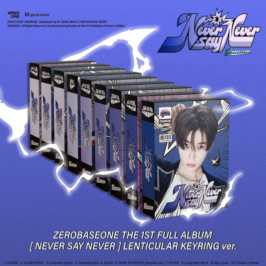 (PRE-ORDER) ZEROBASEONE - THE 1ST FULL ALBUM [NEVER SAY NEVER] LENTICULAR KEYRING VER. (9 VERSIONS) RANDOM - LightUpK