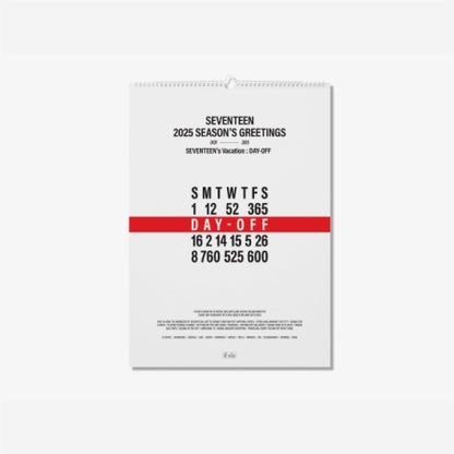 (PRE-ORDER) SEVENTEEN - 2025 WALL CALENDAR