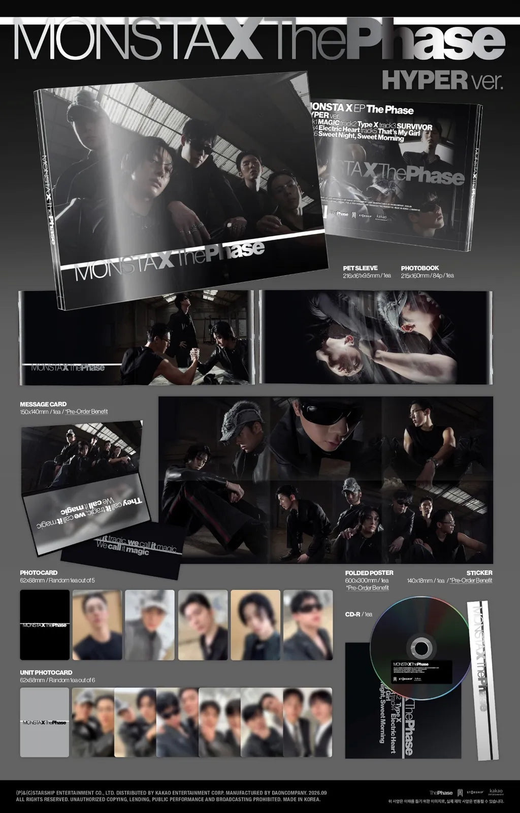 MONSTA X - THE PHASE (4 VERSIONS)