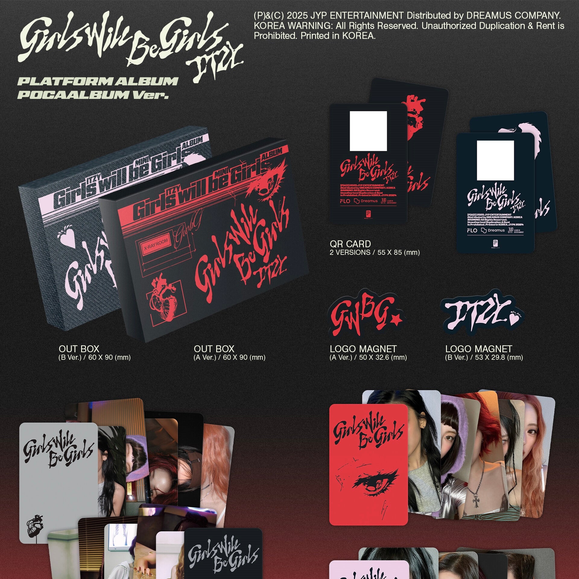 [MAKESTAR LUCKY DRAW] [ONLINE ONLY] ITZY - [GIRLS WILL BE GIRLS] PLATFORM ALBUM_POCAALBUM (2 VERSIONS) - LightUpK