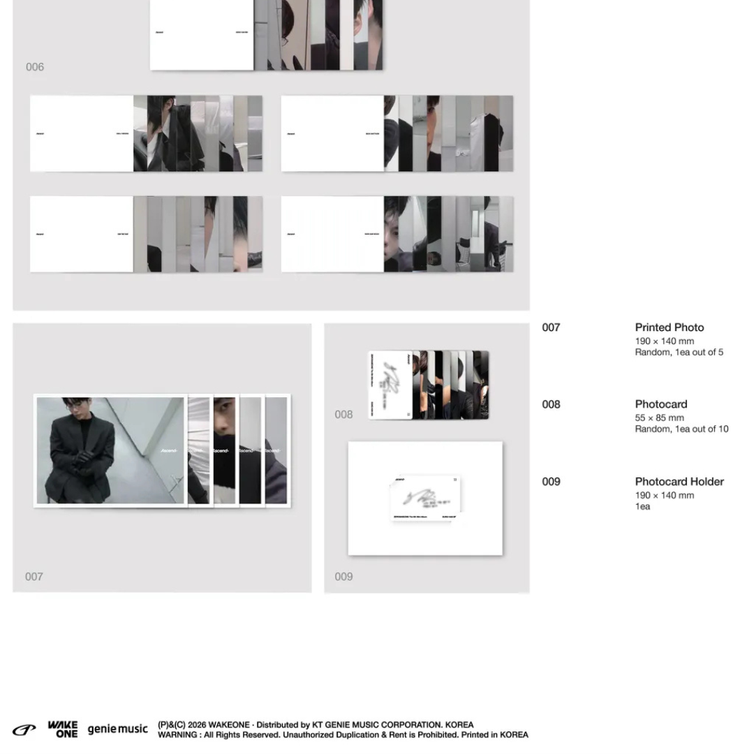 (PRE-ORDER) ZEROBASEONE - THE 6TH MINI ALBUM [ASCEND-] 11 VER. (5 VERSIONS) RANDOM - LightUpK