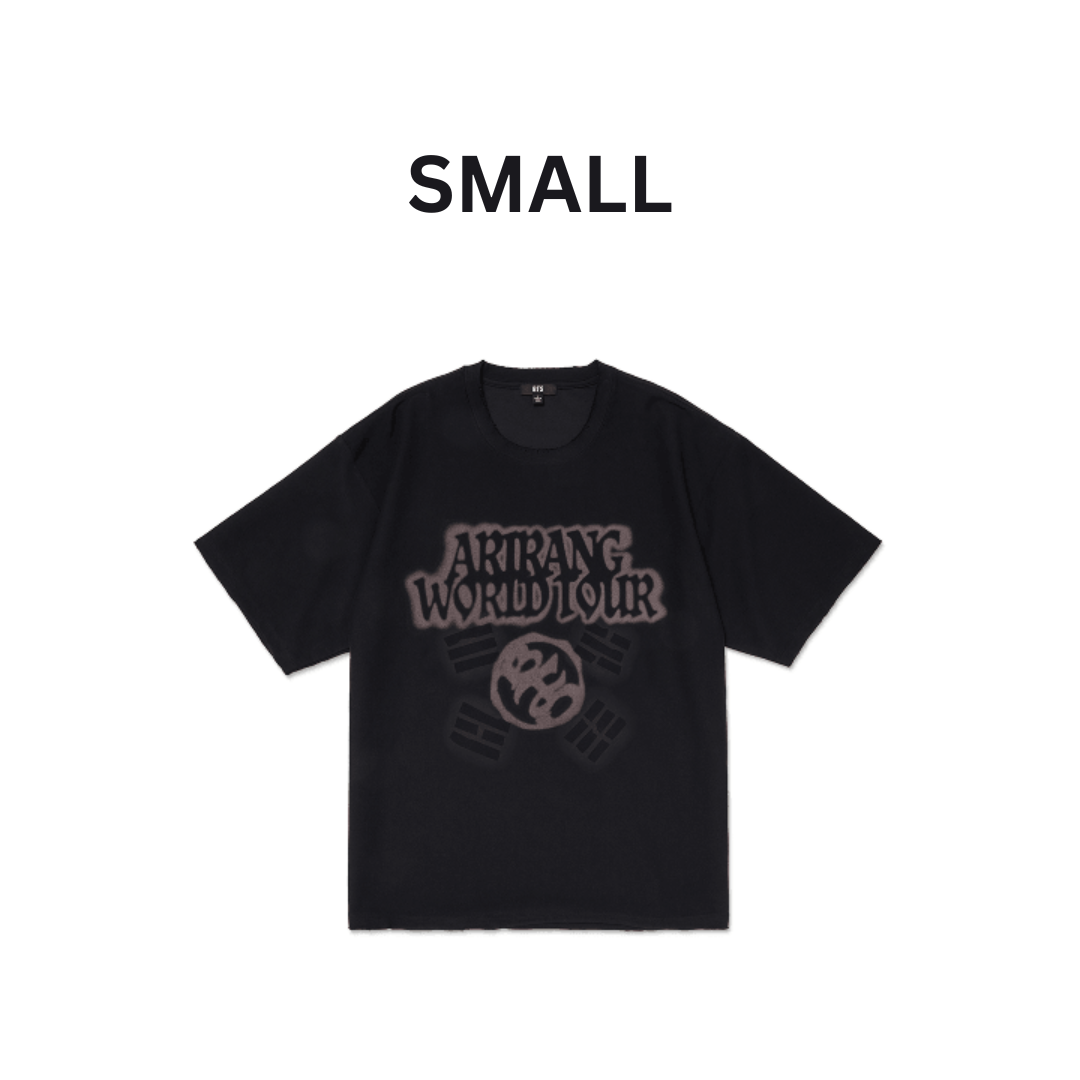 (PRE-ORDER) BTS - S/S TOUR T-SHIRT (Black) (4 SIZES) - LightUpK