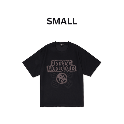 (PRE-ORDER) BTS - S/S TOUR T-SHIRT (Black) (4 SIZES) - LightUpK