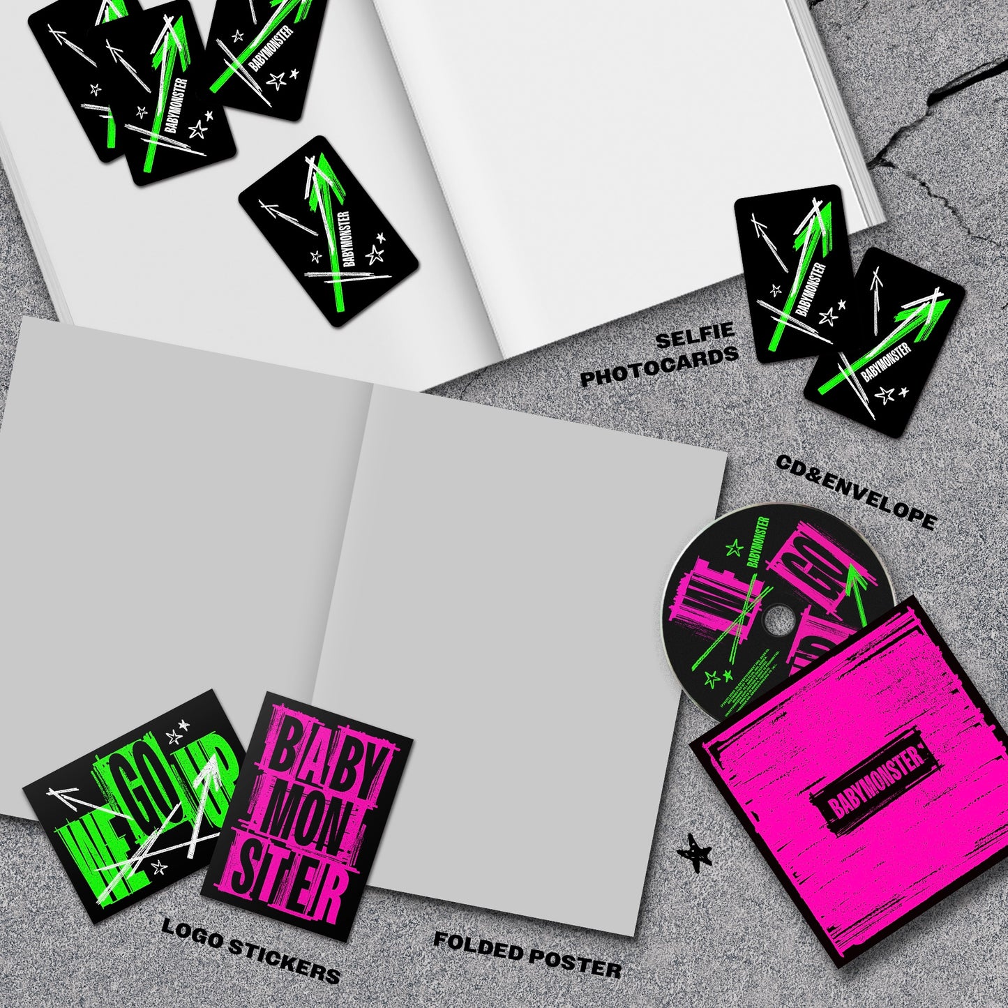 (PRE-ORDER) [HELLO82] (HELLO82 EXCLUSIVE) BABYMONSTER - WE GO UP (3 VERSIONS) - LightUpK