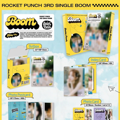 ROCKET PUNCH - BOOM (3ÈME ALBUM UNIQUE) (2 VERSIONS)