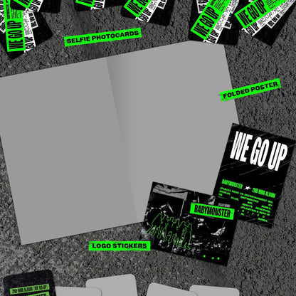 (PRE-ORDER) [HELLO82] (HELLO82 EXCLUSIVE) BABYMONSTER - WE GO UP (3 VERSIONS) - LightUpK