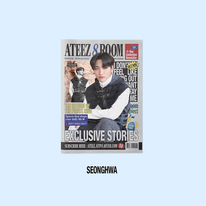 (PRE-ORDER) ATEEZ - 8ROOM POP-UP OFFICIAL MERCH - 7-YEAR CELEBRATION NEWSLETTER (8 VERSIONS) - LightUpK