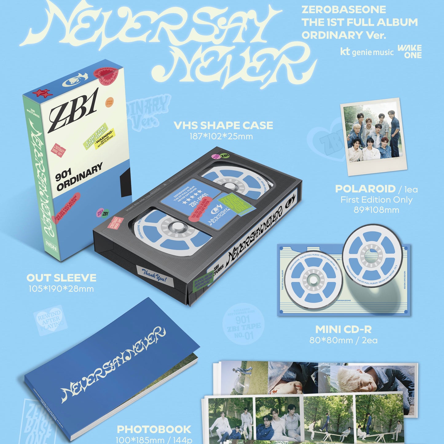 (PRE-ORDER) ZEROBASEONE - THE 1ST FULL ALBUM [NEVER SAY NEVER] PHOTOBOOK VER. (2 VERSIONS) RANDOM - LightUpK