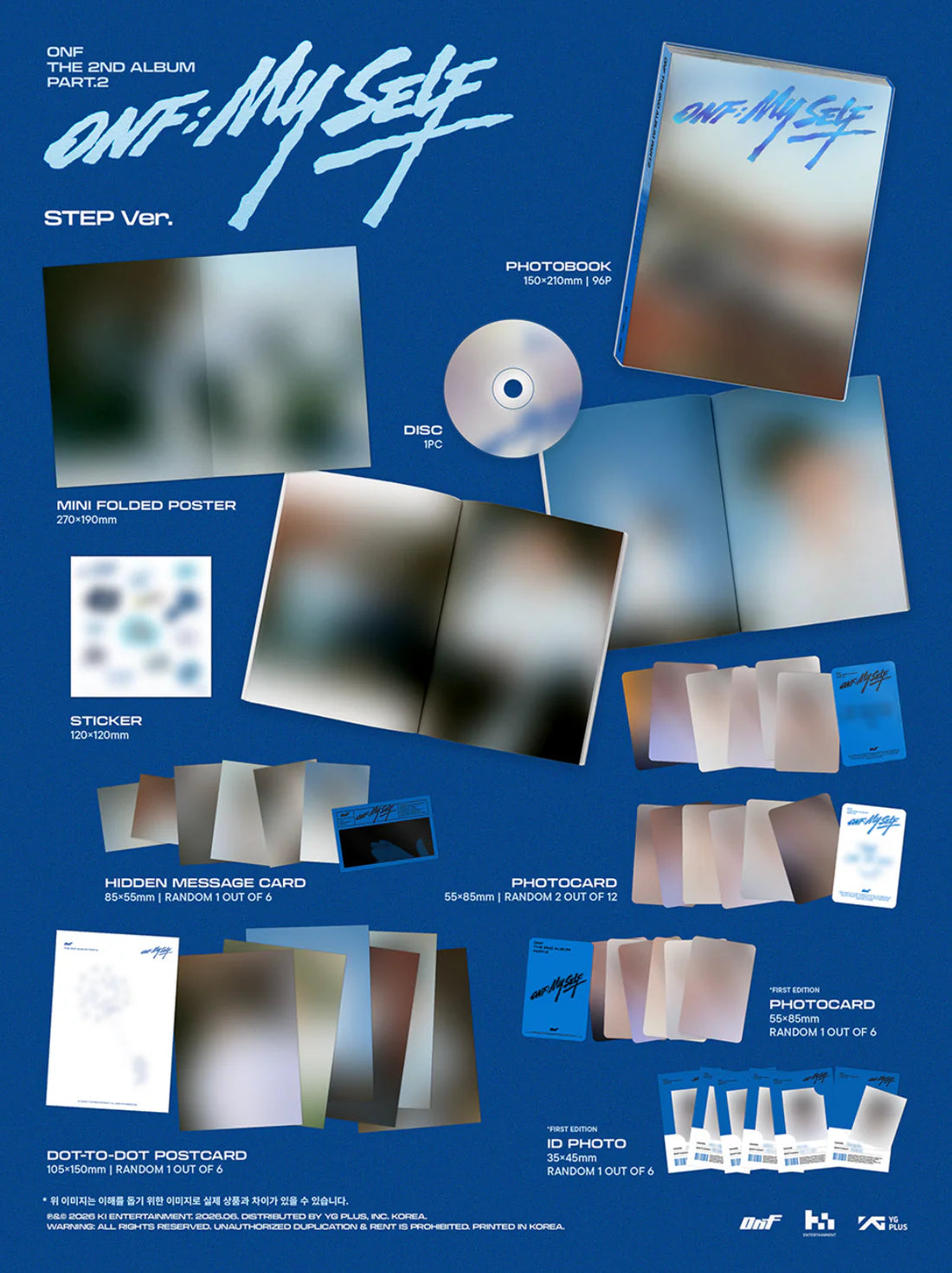 (PRE-ORDER) ONF - 2ND ALBUM PART.2 [ONF:MY SELF] (PHOTOBOOK VER.) (3 VERSIONS) RANDOM - LightUpK