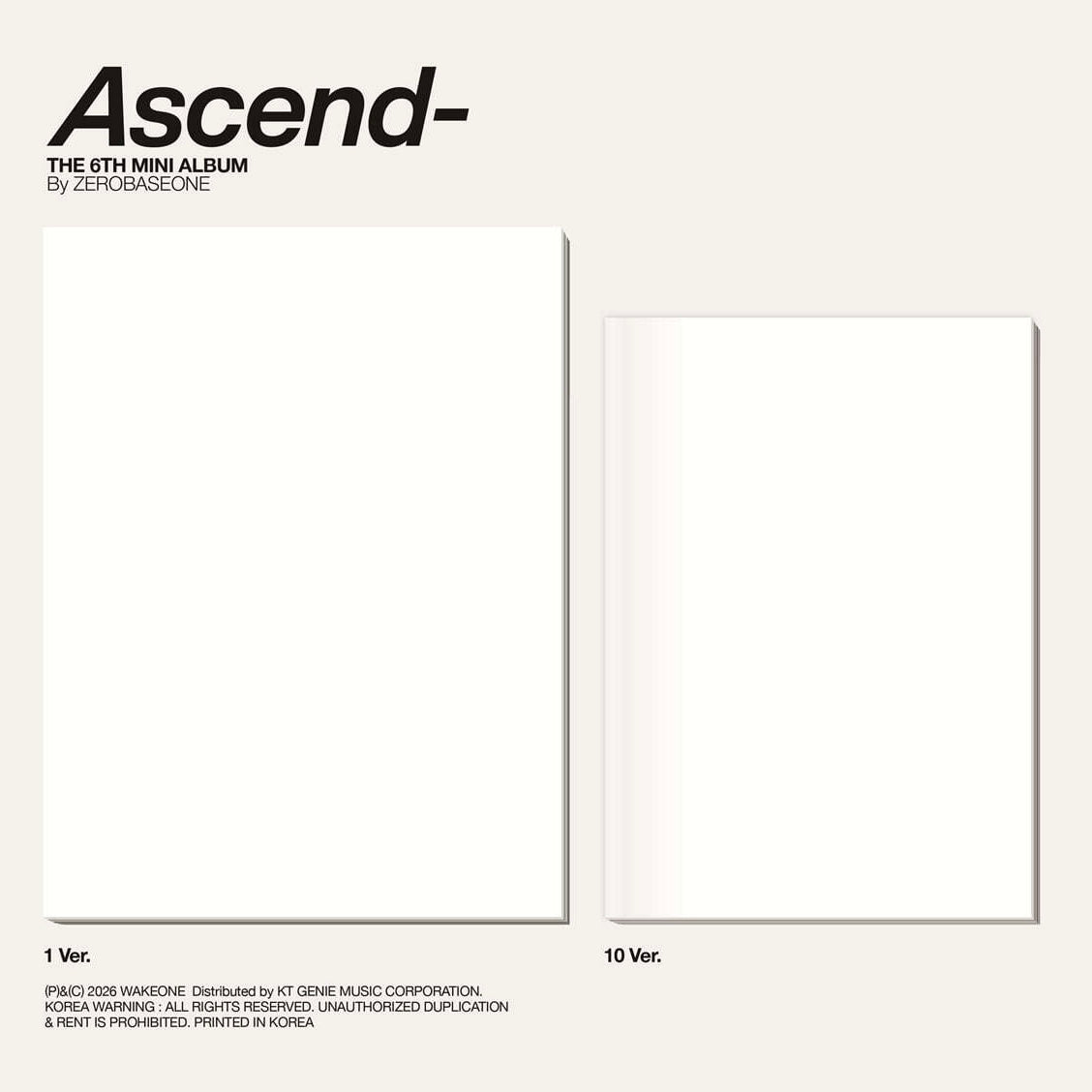 (PRE-ORDER) ZEROBASEONE - THE 6TH MINI ALBUM [ASCEND-] (2 VERSIONS) RANDOM - LightUpK