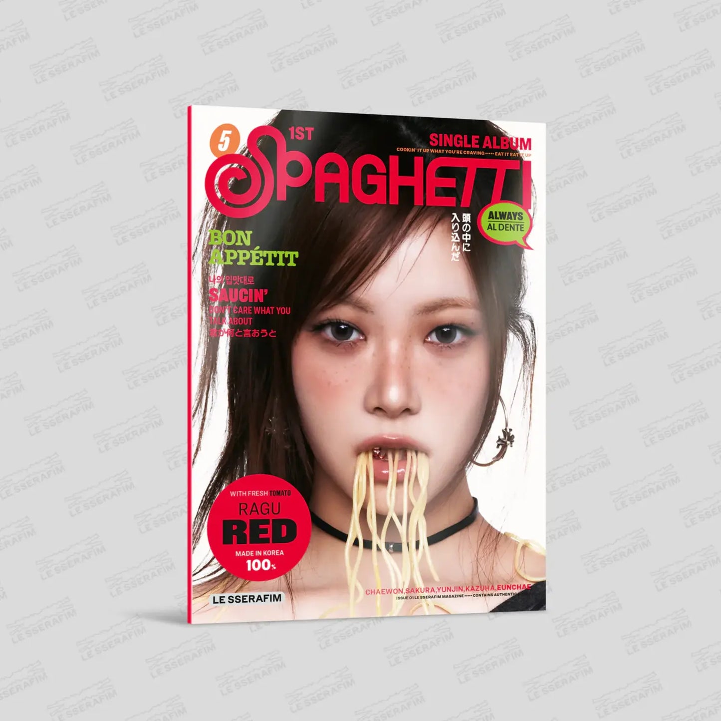 LE SSERAFIM - 1ST SINGLE ALBUM [SPAGHETTI] (COMPACT VER.) (6 VERSIONS) - LightUpK