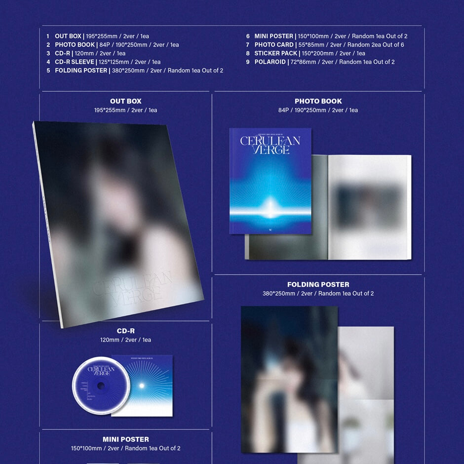 (PRE-ORDER) WENDY - 3RD MINI ALBUM [CERULEAN VERGE] PHOTOBOOK VER. (2 VERSIONS) RANDOM - LightUpK