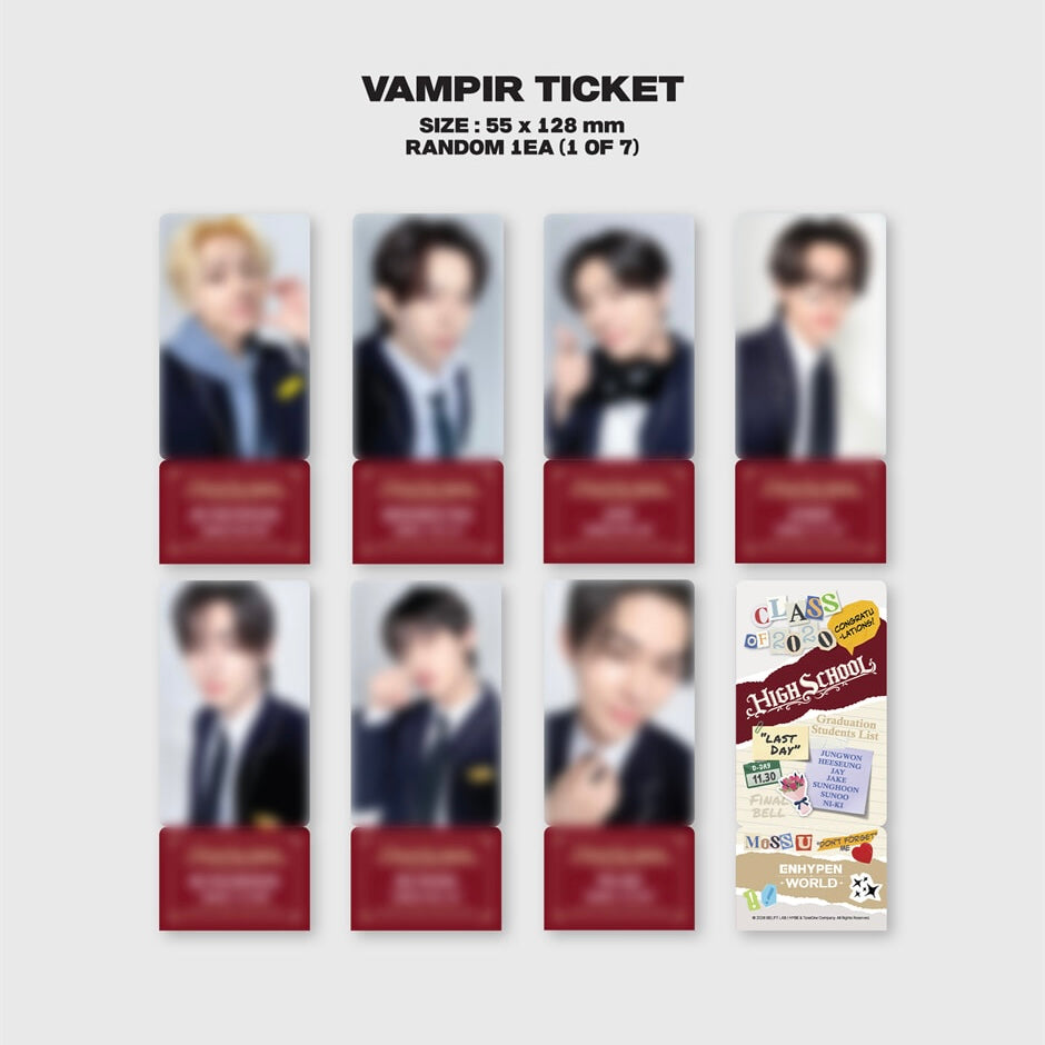 (PRE-ORDER) ENHYPEN - WORLD COUPON CARD COLLECTION (HIGH SCHOOL BASIC VER.) - LightUpK