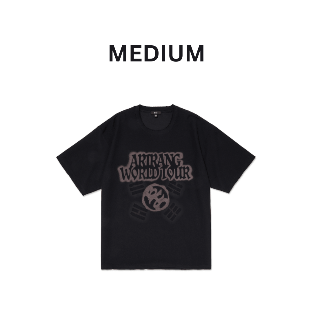 (PRE-ORDER) BTS - S/S TOUR T-SHIRT (Black) (4 SIZES) - LightUpK