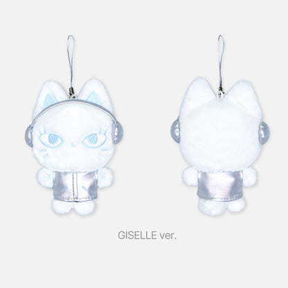 (PRE-ORDER) AESPA - 2025-26 AESPA LIVE TOUR [SYNK : AEXIS LINE] : FANLIGHT DOLL KEY RING (SILVER VER.) (4 VERSIONS) - LightUpK