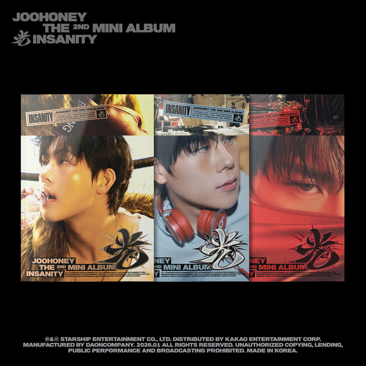 JOOHONEY - 2ND MINI ALBUM [光 (INSANITY)] (3 VERSIONS) - LightUpK
