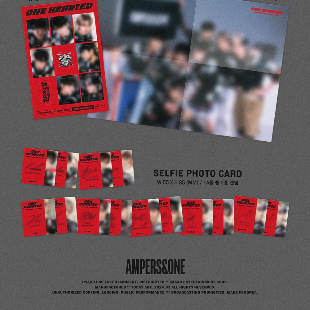 [HELLO82 EXCLUSIVE] AMPERS&ONE - 2ND SINGLE ALBUM [ONE HEARTED]  (RANDOM MEMBER SIGNED) (2 VERSIONS)