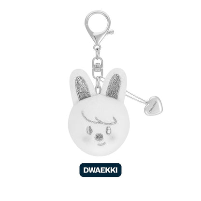 (PRE-ORDER) STRAY KIDS - DOMINATE : CELEBRATE POP-UP STORE MD - SKZOO FACE KEYRING SILVER VER. (8 VERSIONS) - LightUpK