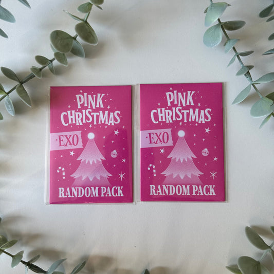 (2 PACK) EXO - PINK CHRISTMAS RANDOM PACK SM TRADING CARDS