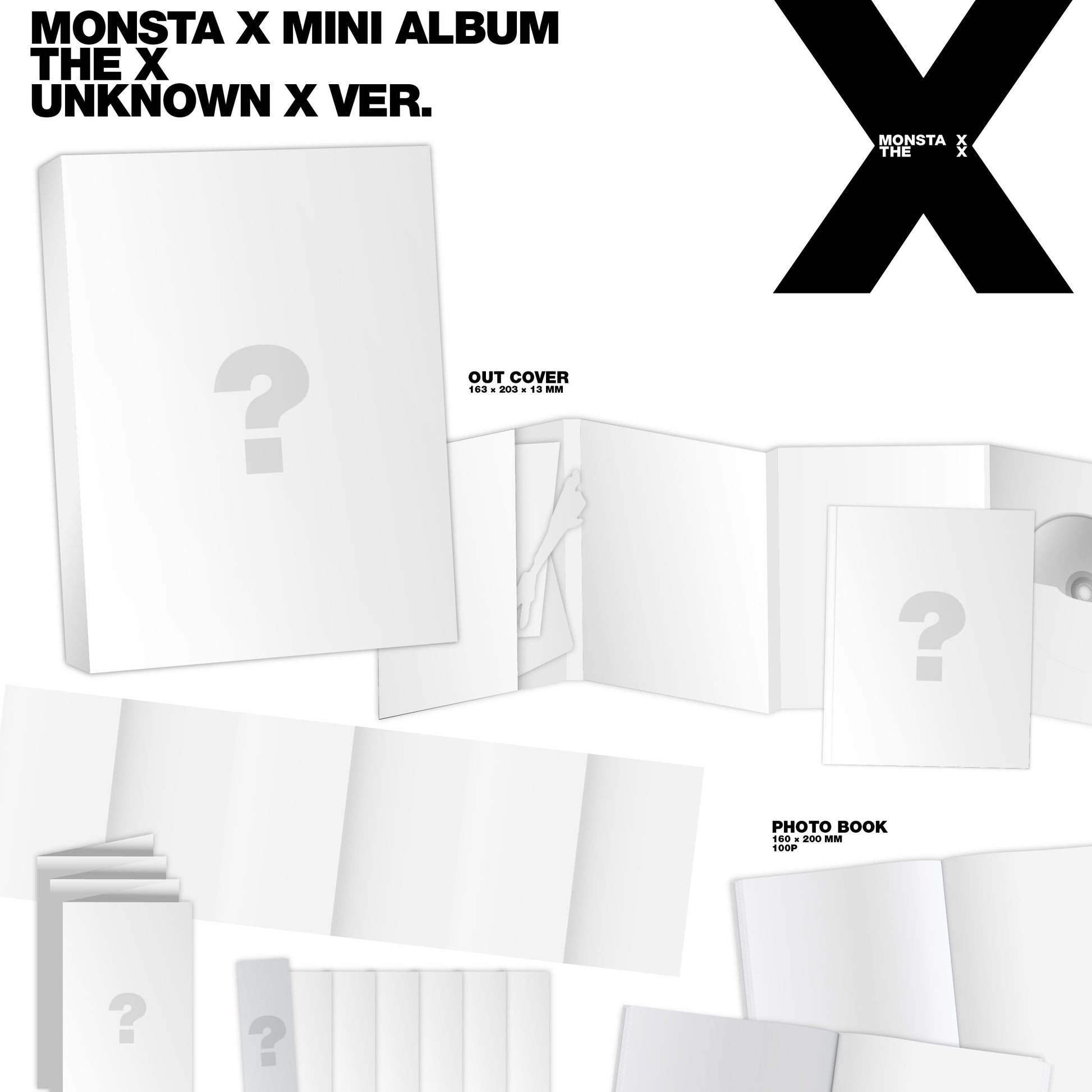 (PRE-ORDER) [HELLO82] [HELLO82 EXCLUSIVE] MONSTA X - THE X (4 VERSIONS) - LightUpK