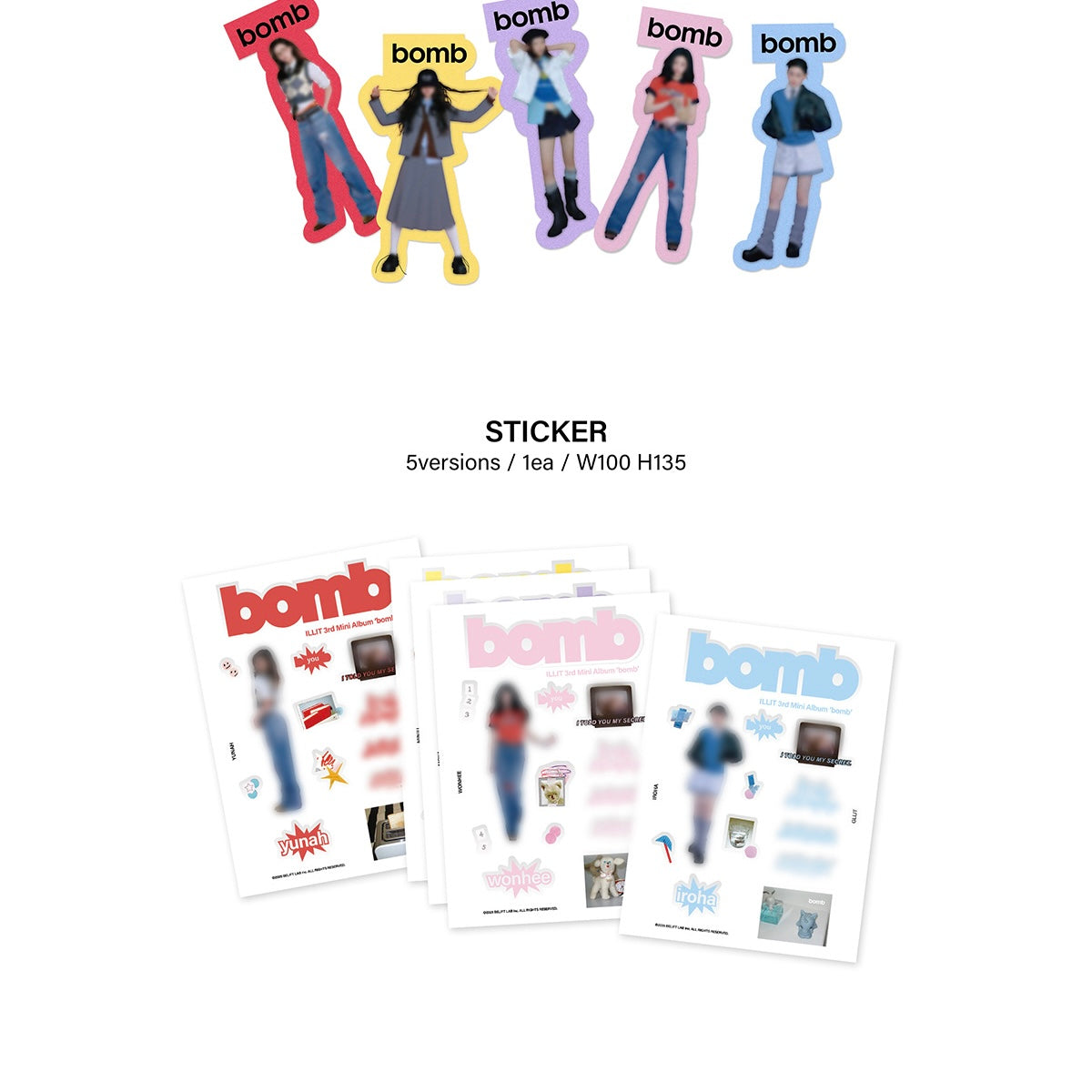 ILLIT - 3RD MINI ALBUM [BOMB] (GLLIT VER.) (5 VERSIONS) - LightUpK