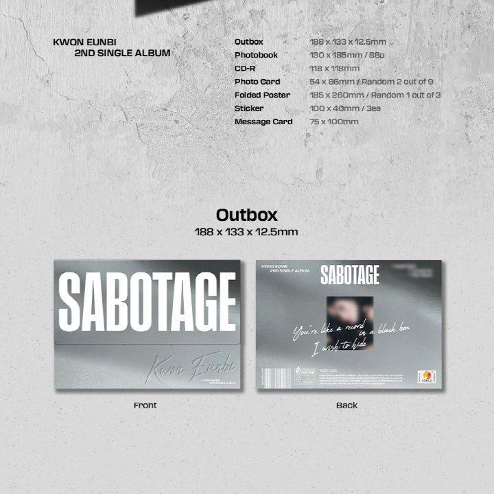 KWON EUNBI - 2ND SINGLE ALBUM [SABOTAGE] - LightUpK
