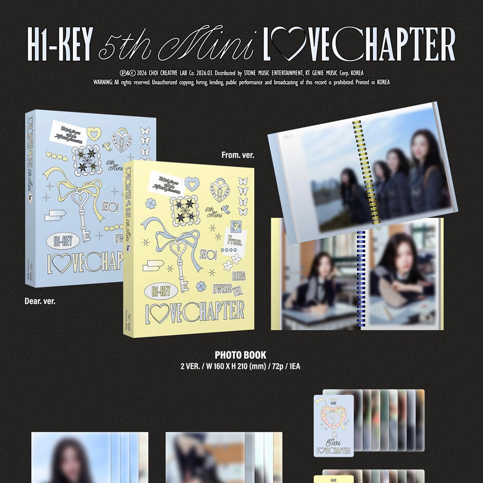(PRE-ORDER) H1-KEY - 5TH MINI ALBUM [LOVECHAPTER] (2 VERSIONS) RANDOM - LightUpK