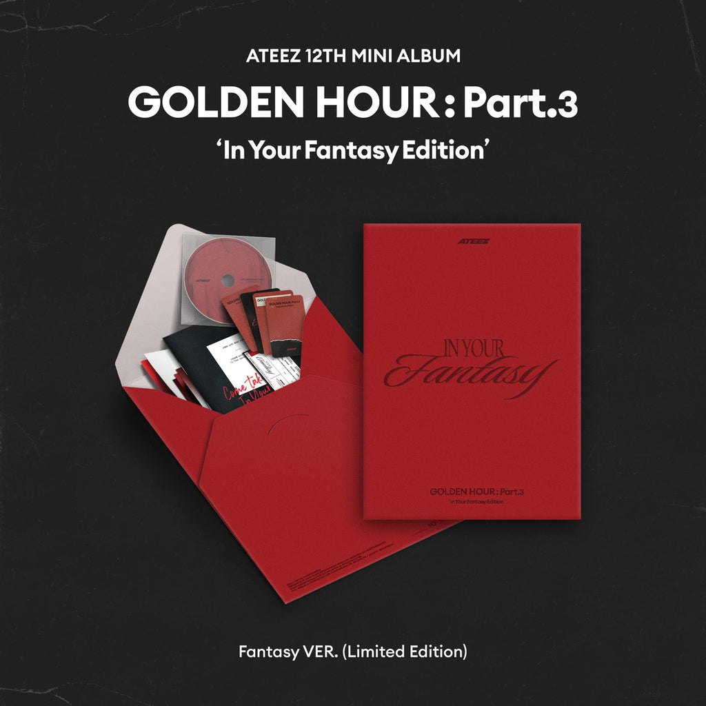 (PRE-ORDER) ATEEZ - 12TH MINI ALBUM [GOLDEN HOUR : PART.3 IN YOUR FANTASY EDITION] (LIMITED)] - LightUpK