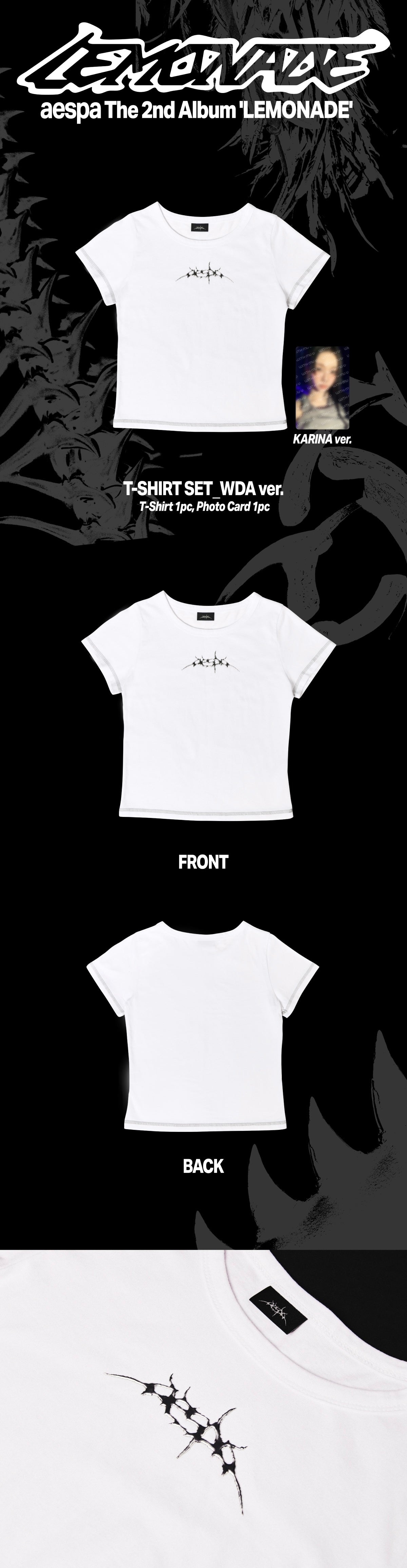 (PRE-ORDER) AESPA - T-SHIRT (WDA ver.) / 2026 aespa WEEK - MAKE IT LEMONADE OFFICIAL MD (4 VERSIONS)