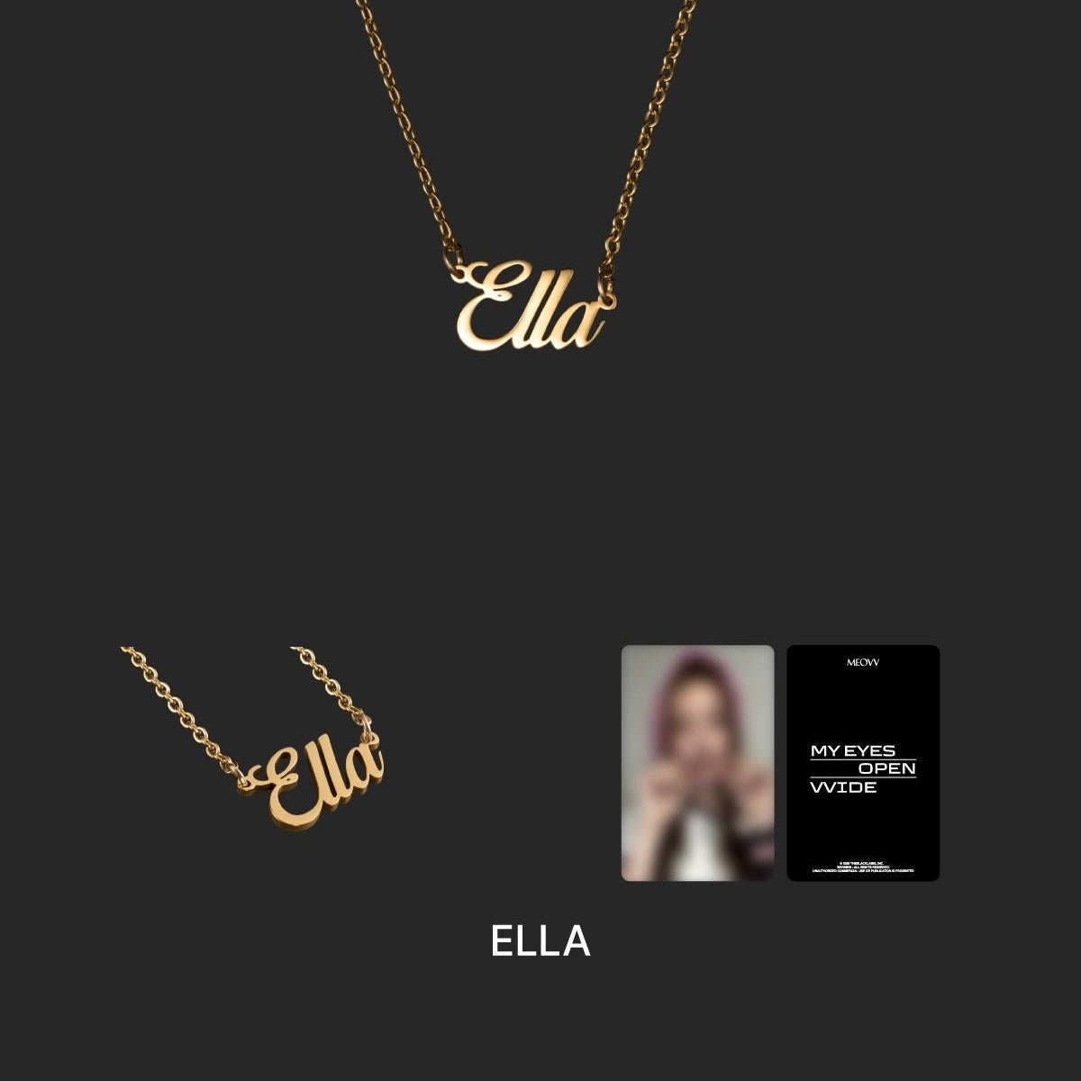 MEOVV - NAME PLATE NECKLACE [MEOVV] (6 VERSIONS) - LightUpK