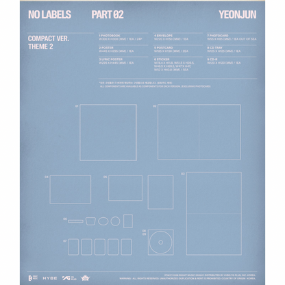 (PRE-ORDER) YEONJUN (TXT) - NO LABELS: PART 02 (COMPACT VER.) (3 VERSIONS) RANDOM