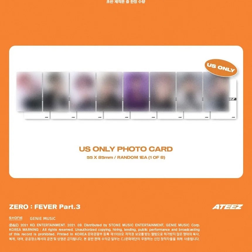 [HELLO82 EXCLUSIVE] ATEEZ - [ZERO : FEVER Part.3] (3 VERSIONS)