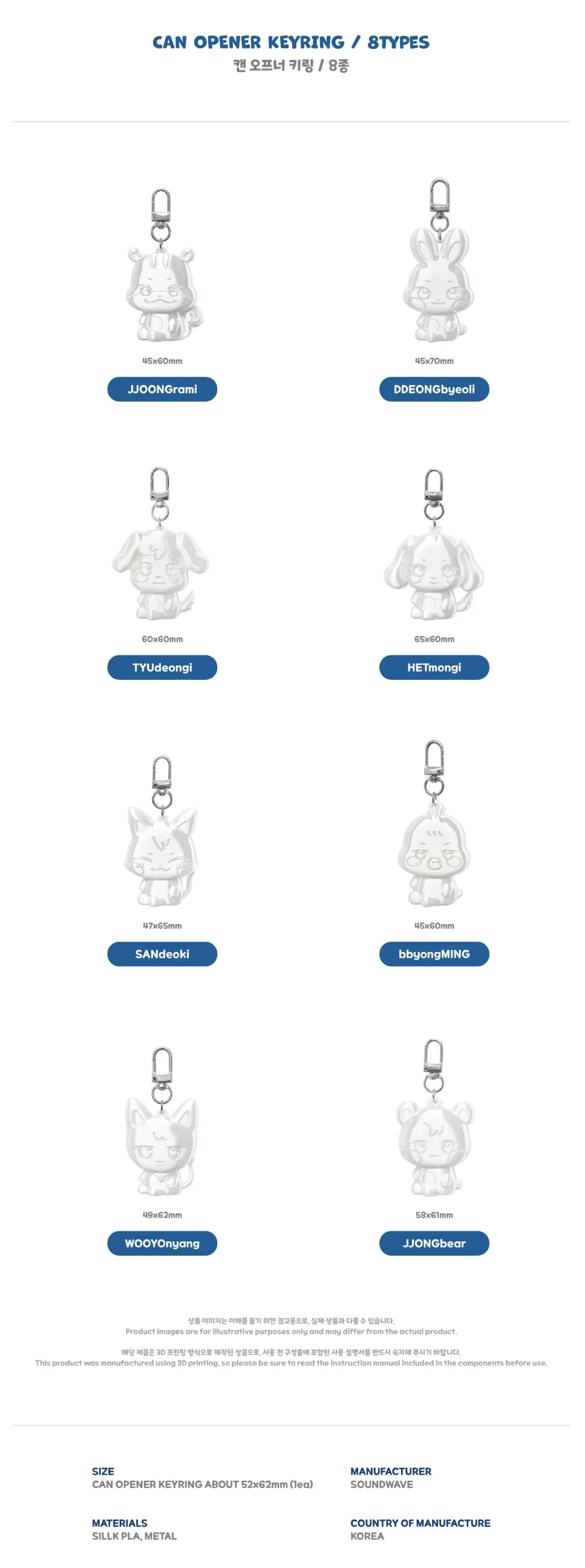 (PRE-ORDER) ATEEZ X ANITEEZ POP-UP [ANITEEZ IN DEJAVU] MD - CAN OPENER KEYRING (8 VERSIONS)