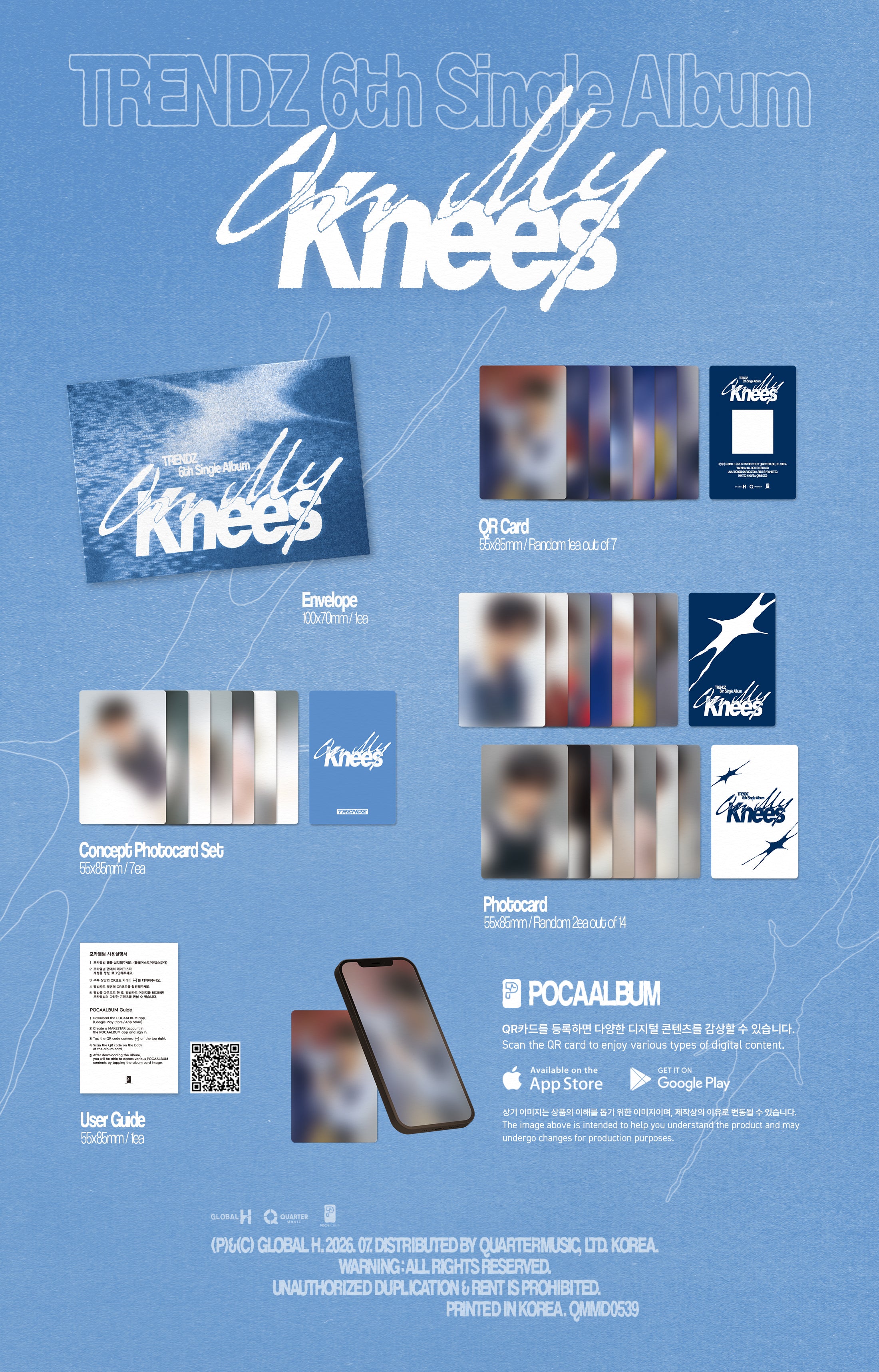 (PRE-ORDER) TRENDZ - 6TH SINGLE ALBUM [ON MY KNEES] POCAALBUM