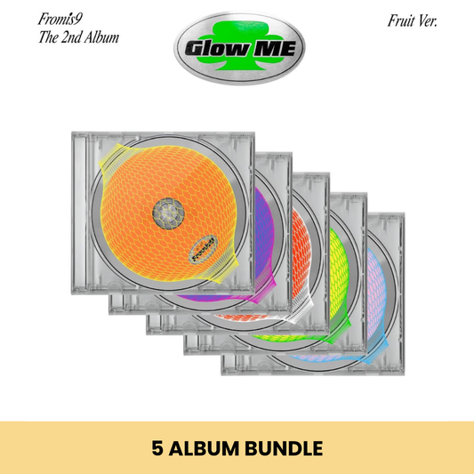 (PRE-ORDER) FROMIS_9 - 2ND ALBUM [GLOW ME] (FRUIT VER.) (5 VERSIONS) BUNDLE