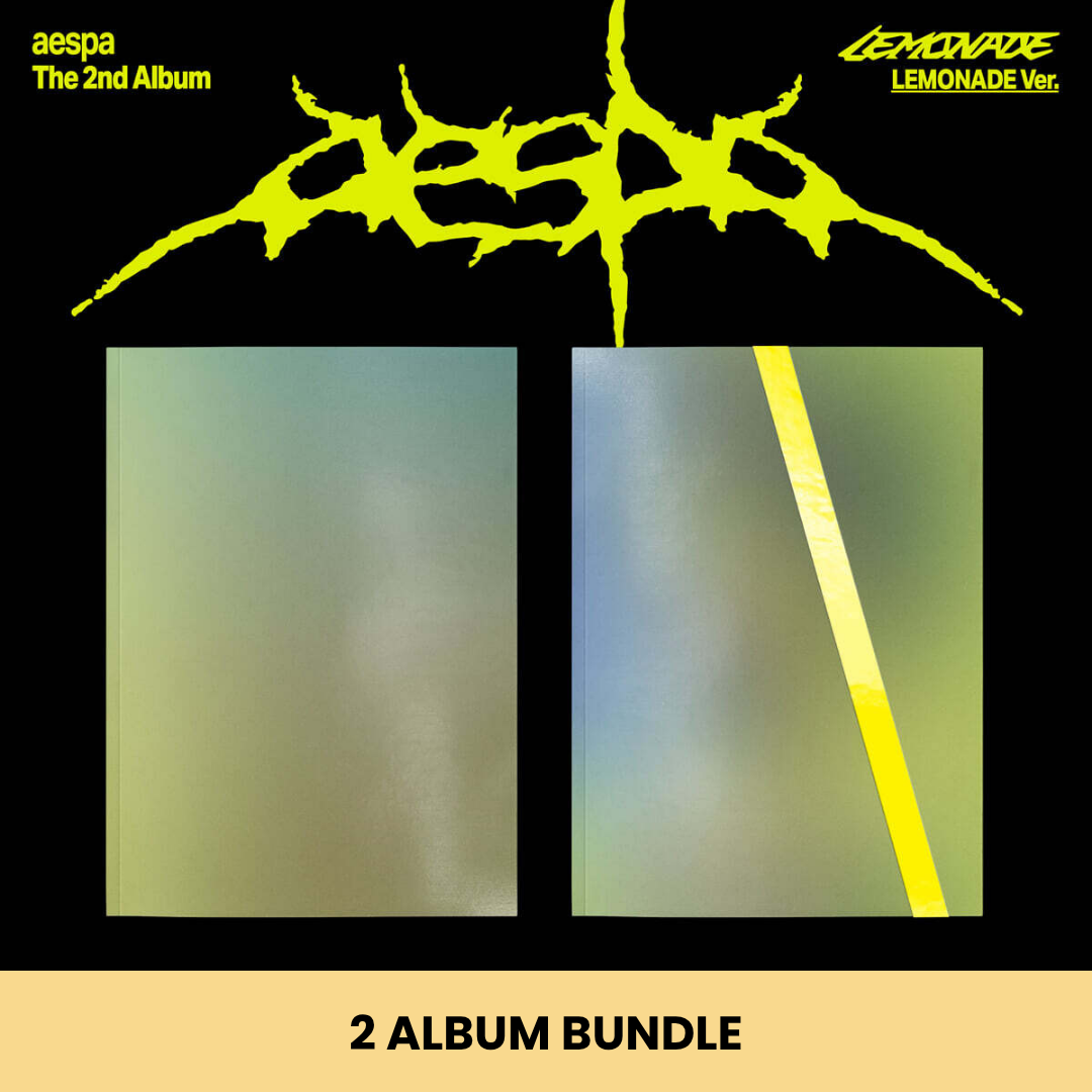 (PRE-ORDER) AESPA - 2ND ALBUM [LEMONADE] (LEMONADE VER.) (2 VERSIONS) BUNDLE - LightUpK